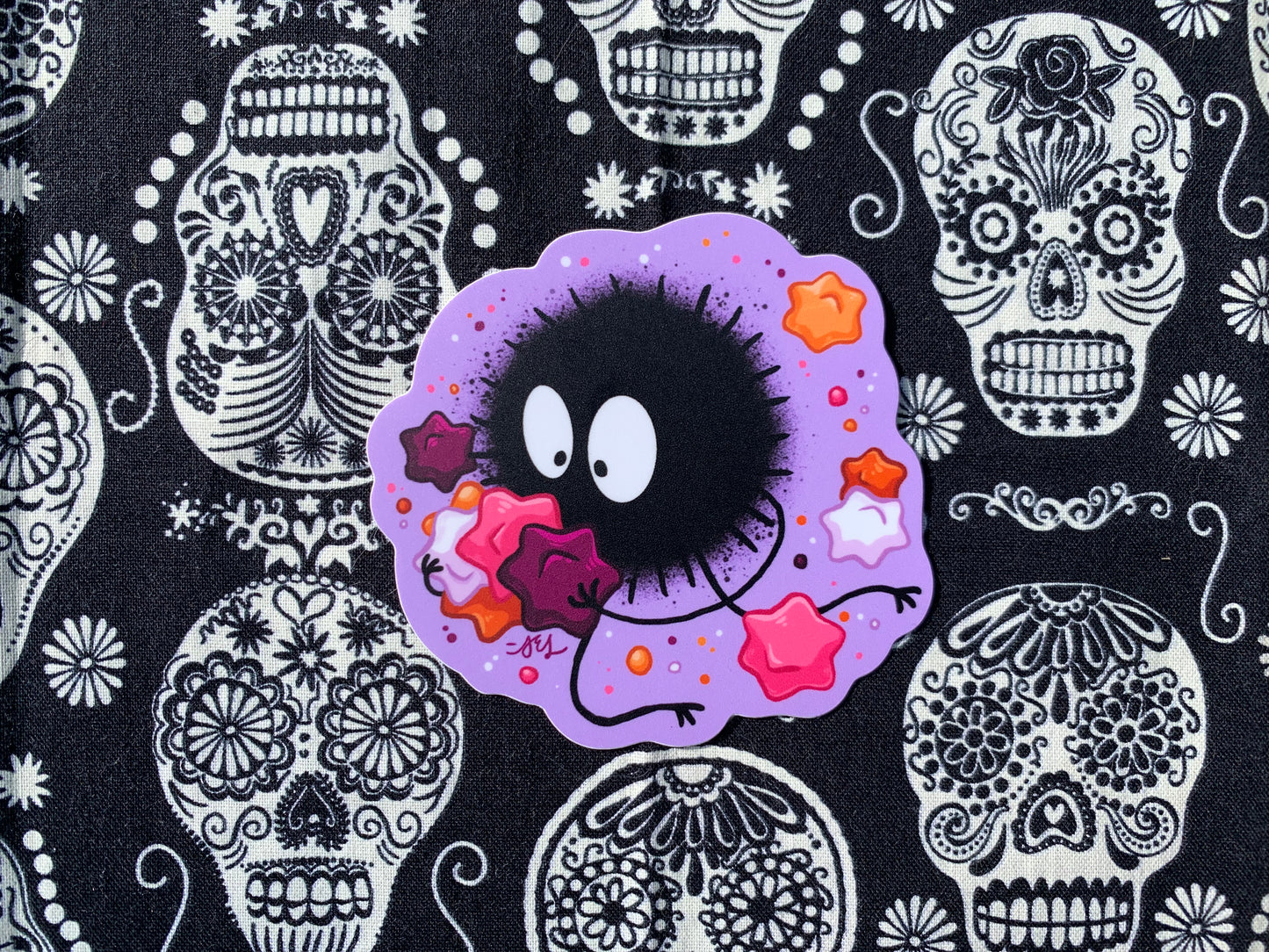 Lesbian Pride Soot Sprites ~ Studio Ghibli Stickers