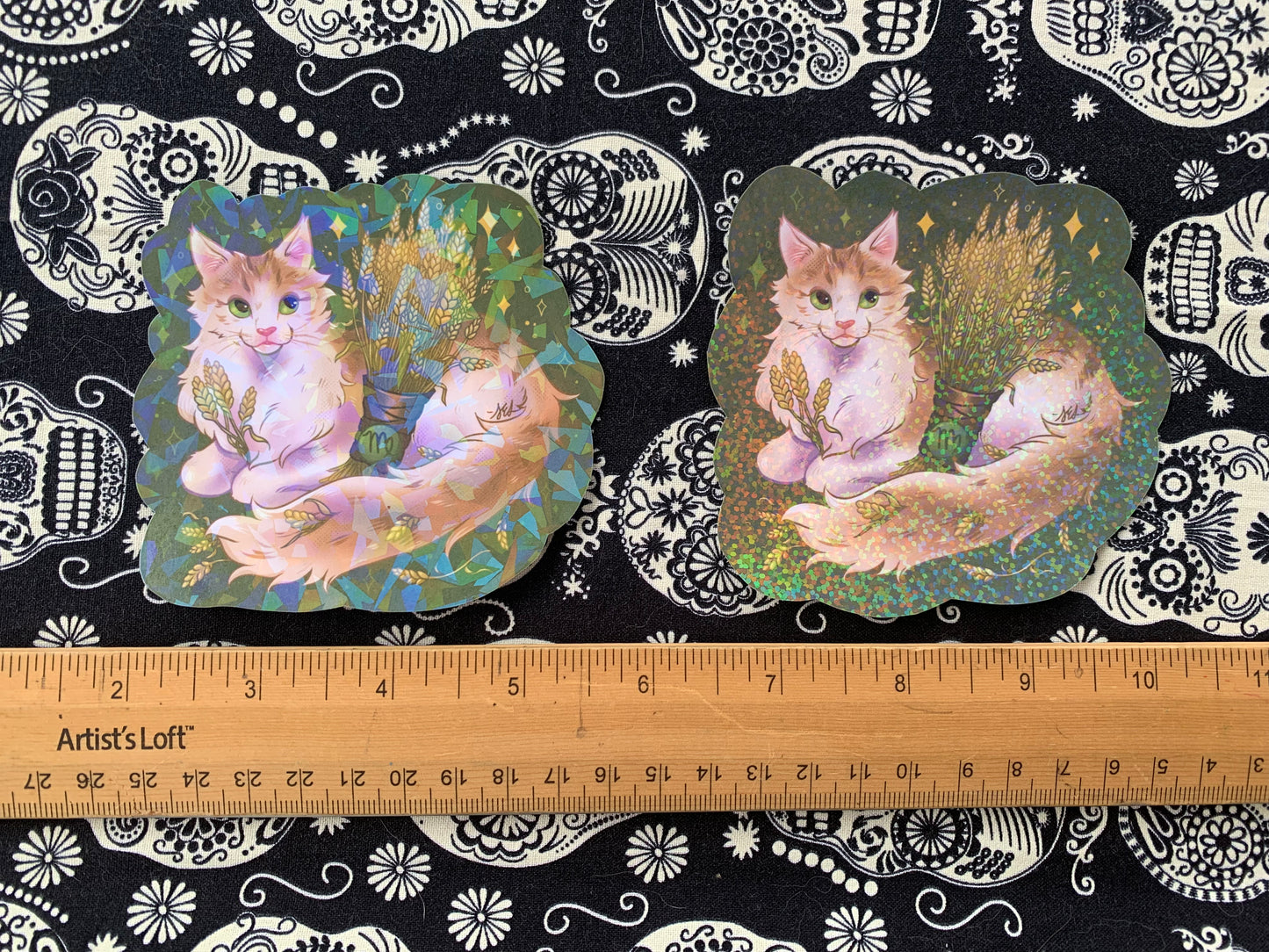 Virgo Forest Cat ~ Holographic Stickers