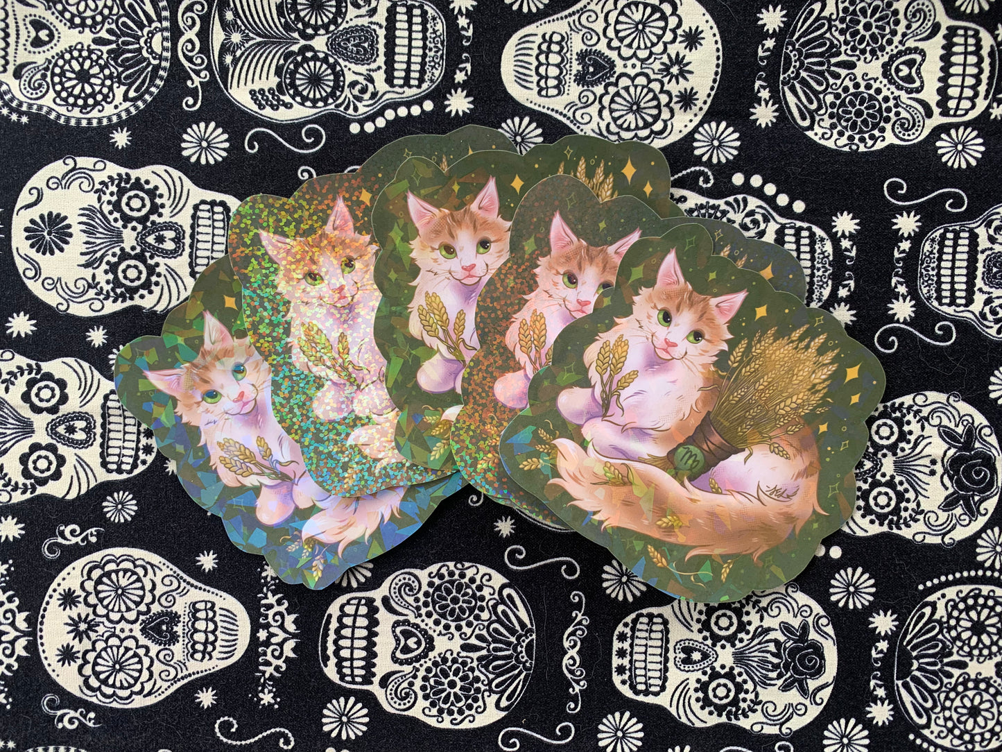 Virgo Forest Cat ~ Holographic Stickers