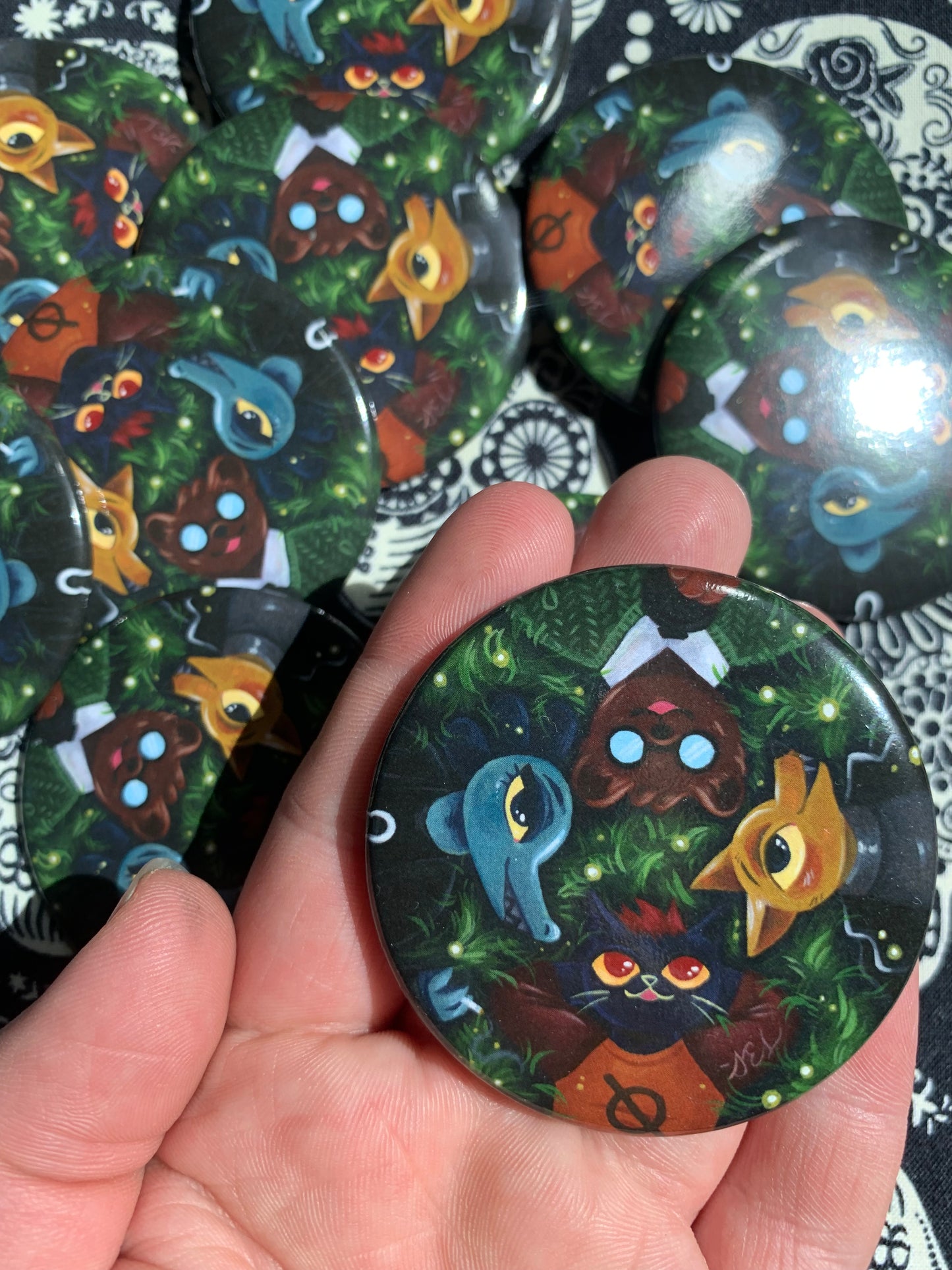 Stargazing & Fireflies~ Night in the Woods Pinback Buttons