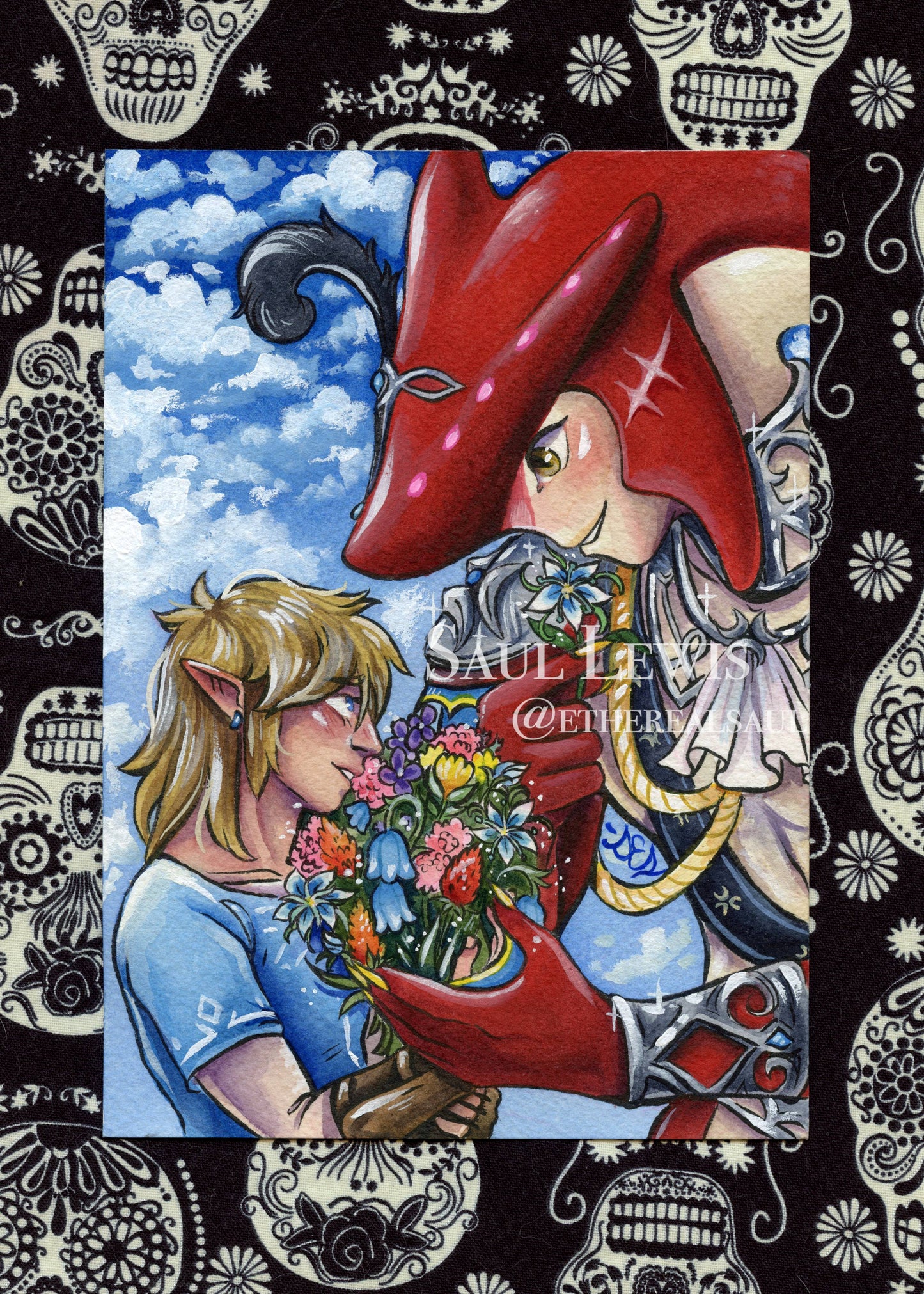 Bouquet ~ Original Legend of Zelda Acrylic Painting