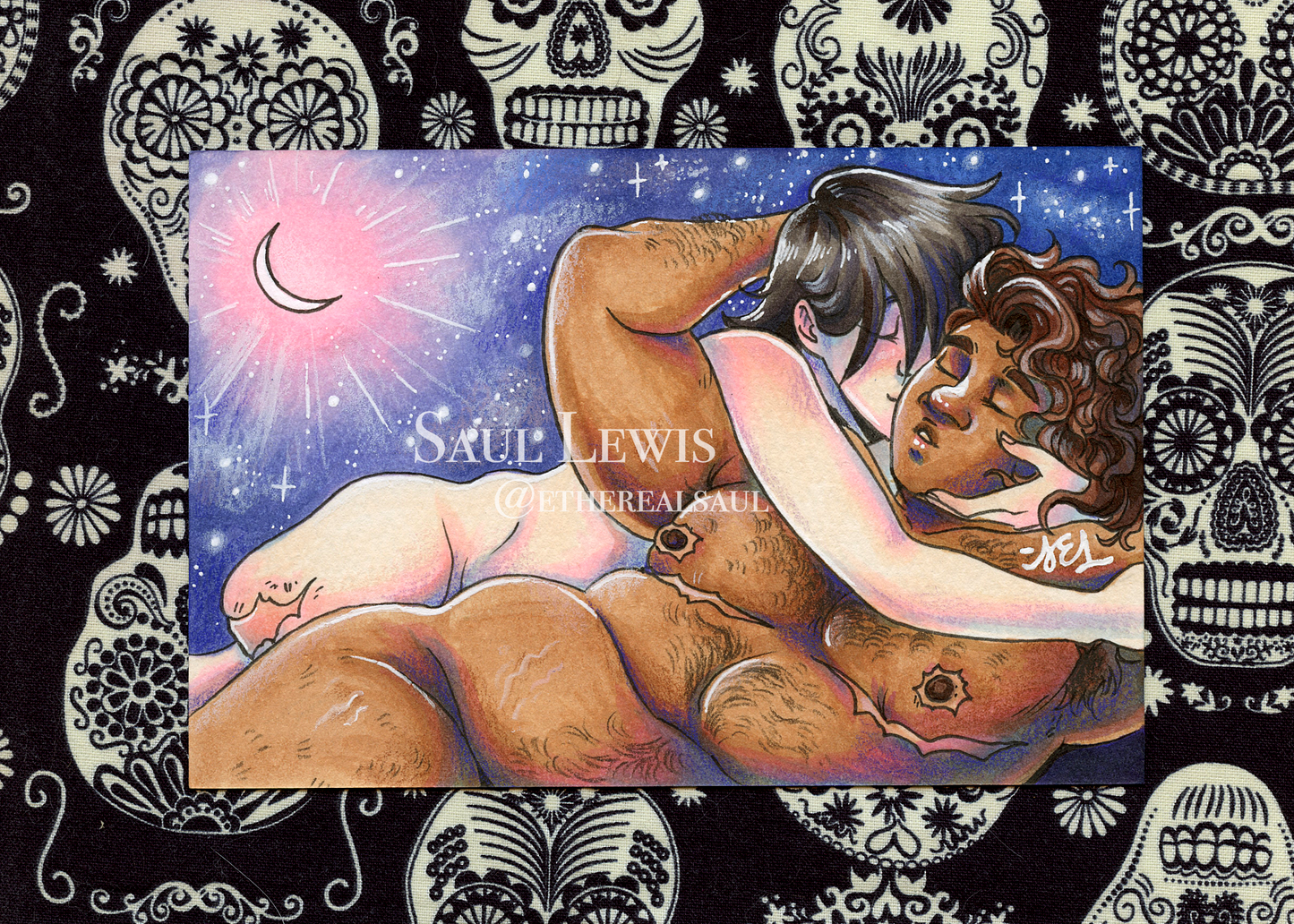Crescent ~ Original Mixed Media Drawing