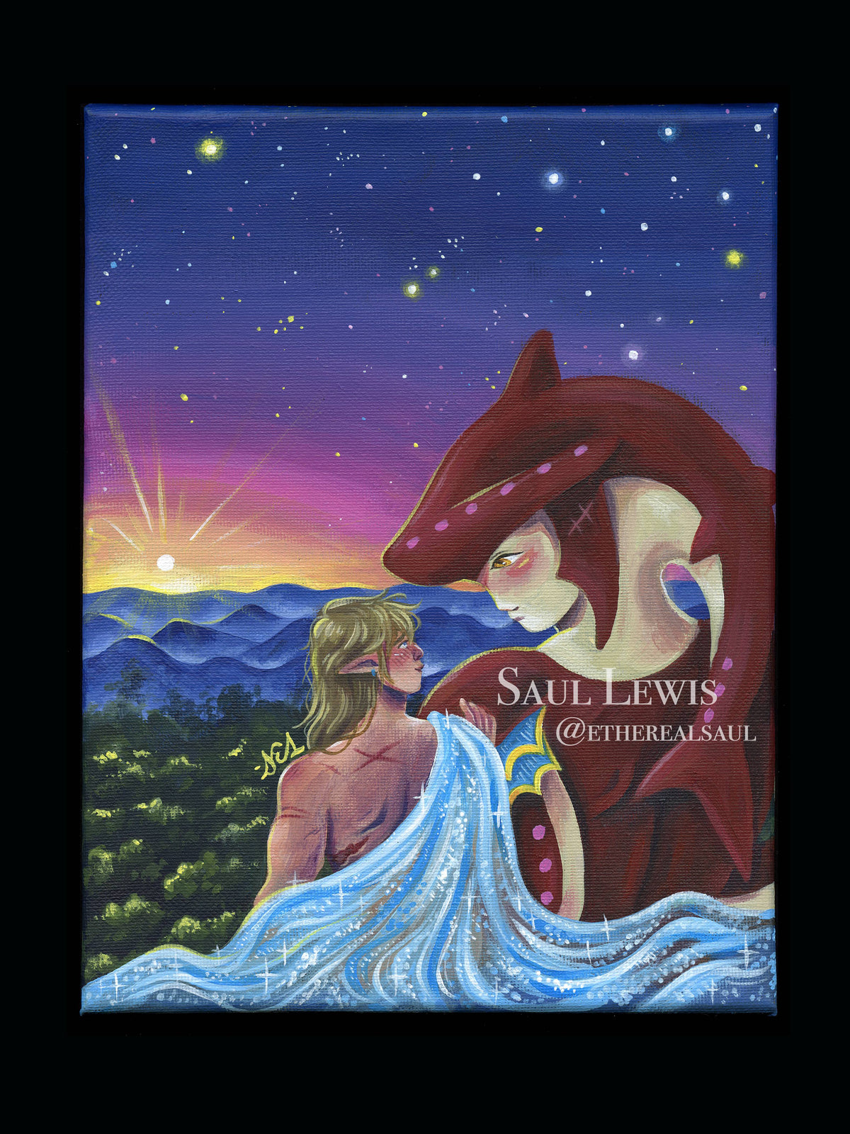 Early Risers ~ Original Legend of Zelda Acrylic Painting