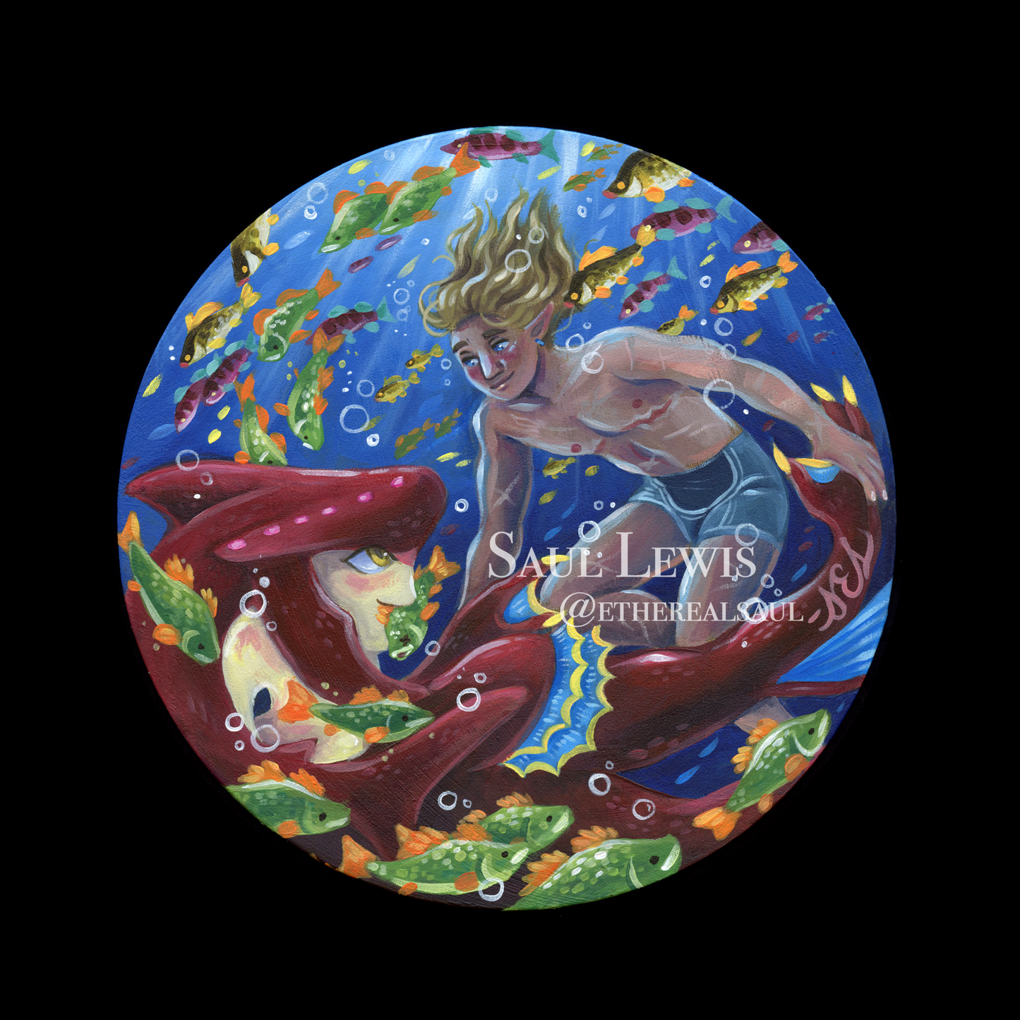 Gone Fishing ~ Original Legend of Zelda Acrylic Painting