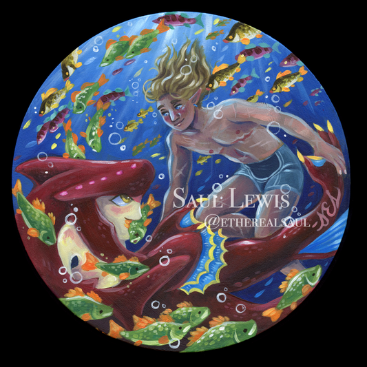 Gone Fishing ~ Original Legend of Zelda Acrylic Painting