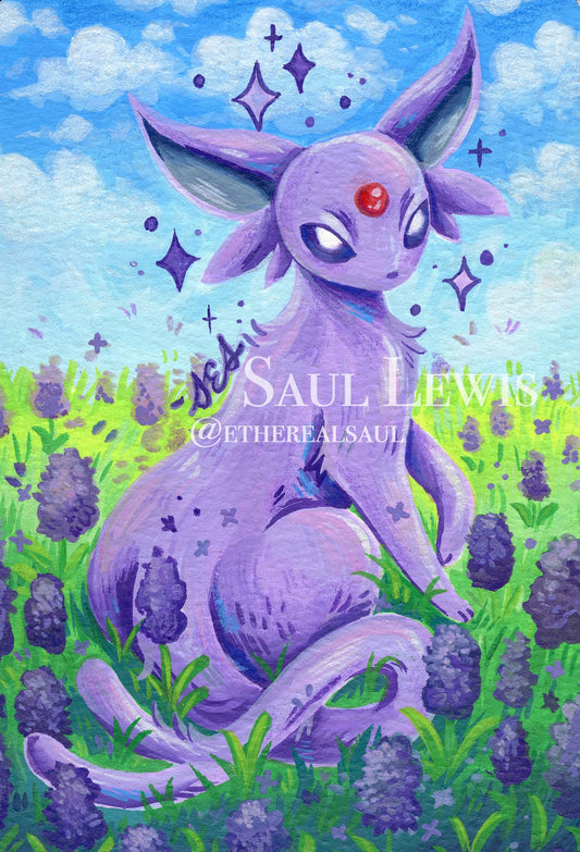 Espeon ~ Original Acrylic Marker Painting