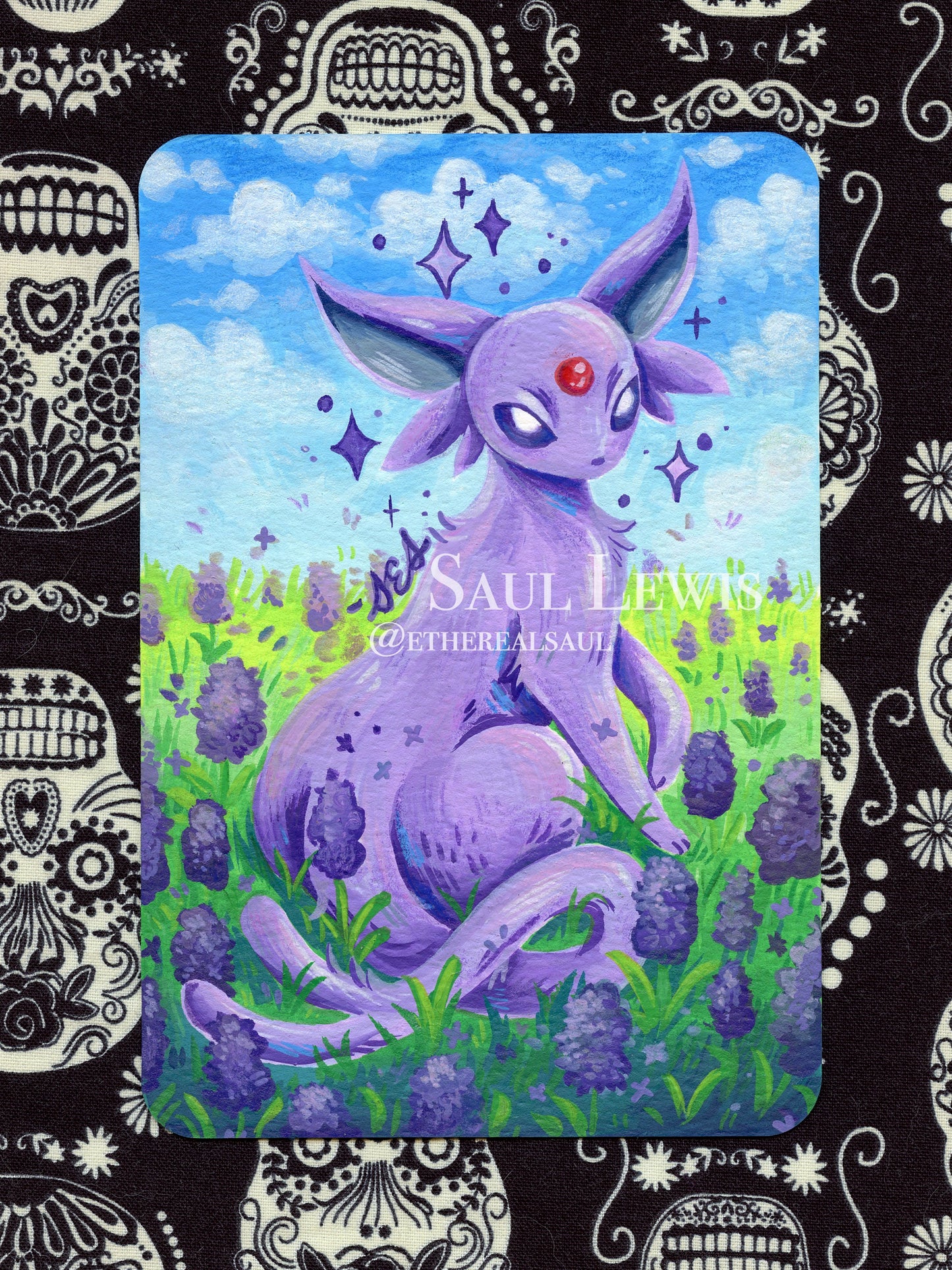 Espeon ~ Original Acrylic Marker Painting
