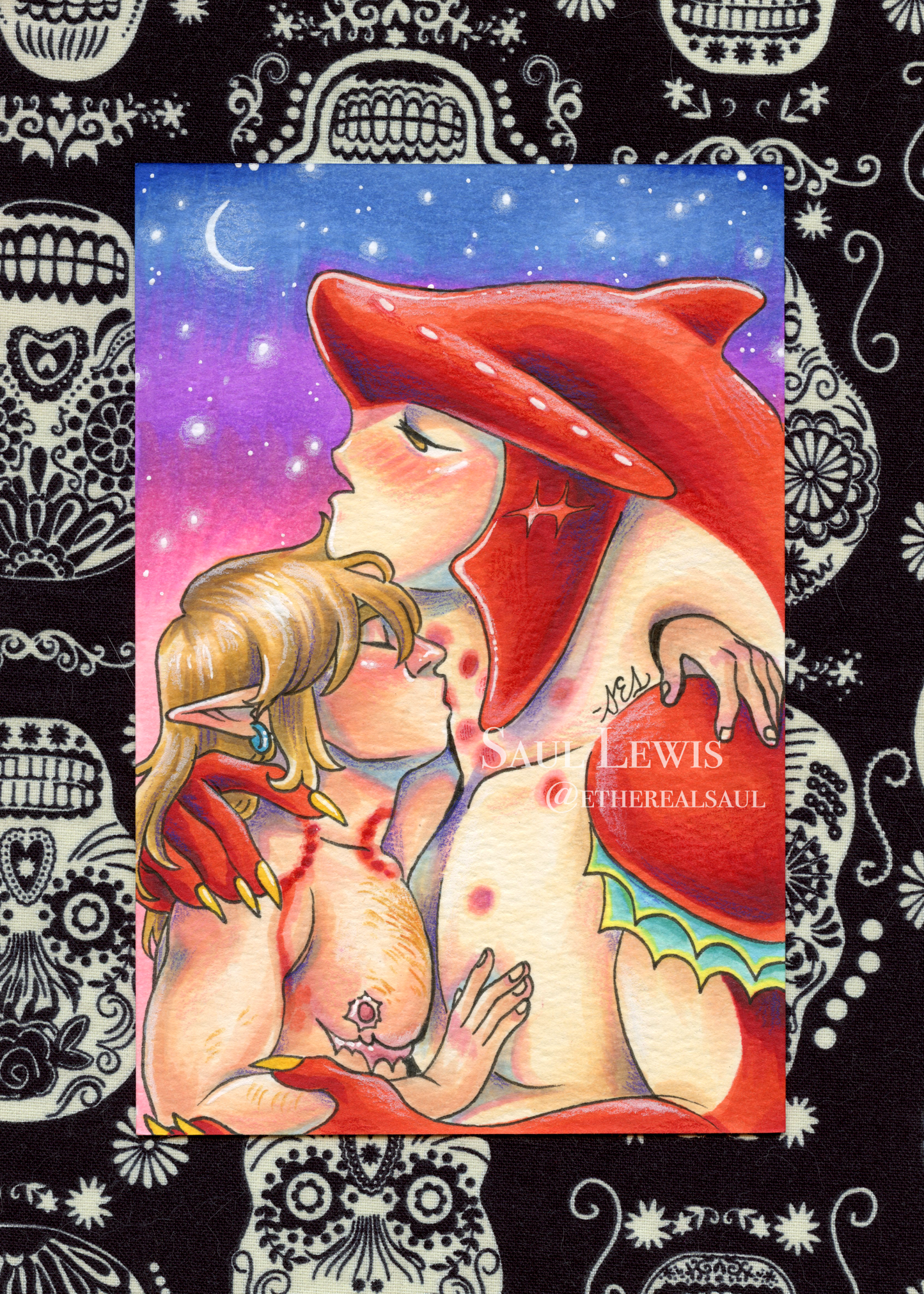 Love Bites ~ Original Sidlink Marker Drawing