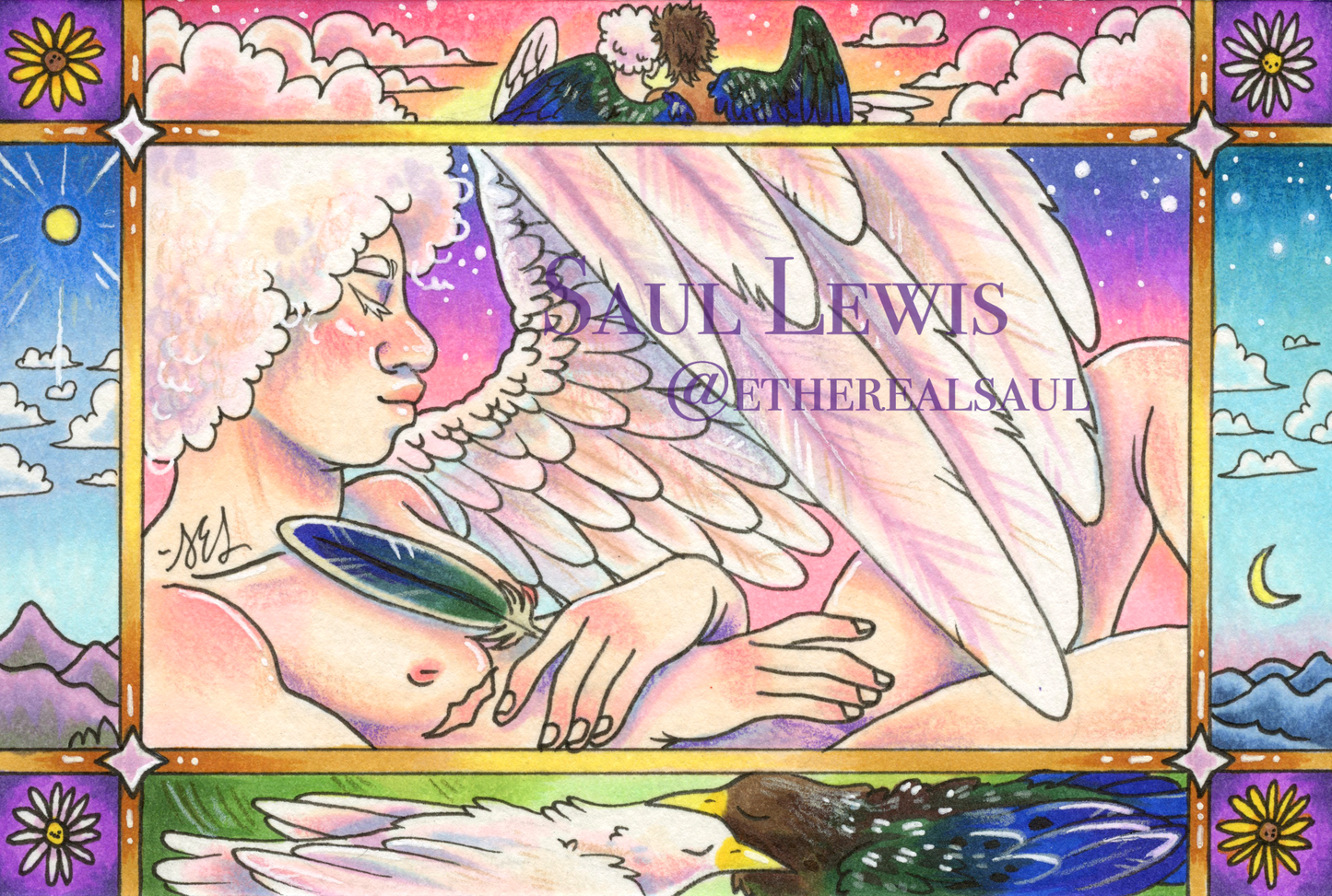 Loving ~ Original Mixed Media Drawing