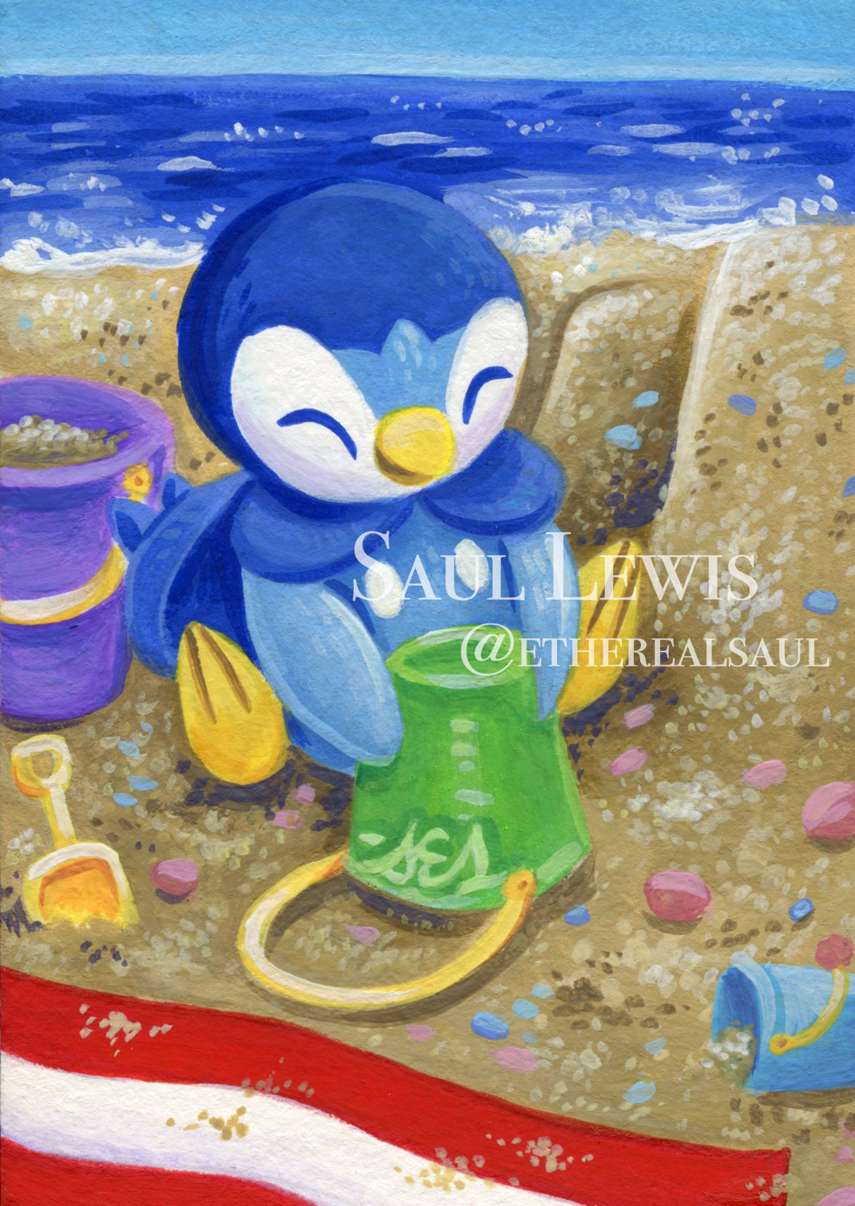 Piplup ~ Original Pokémon ACEO