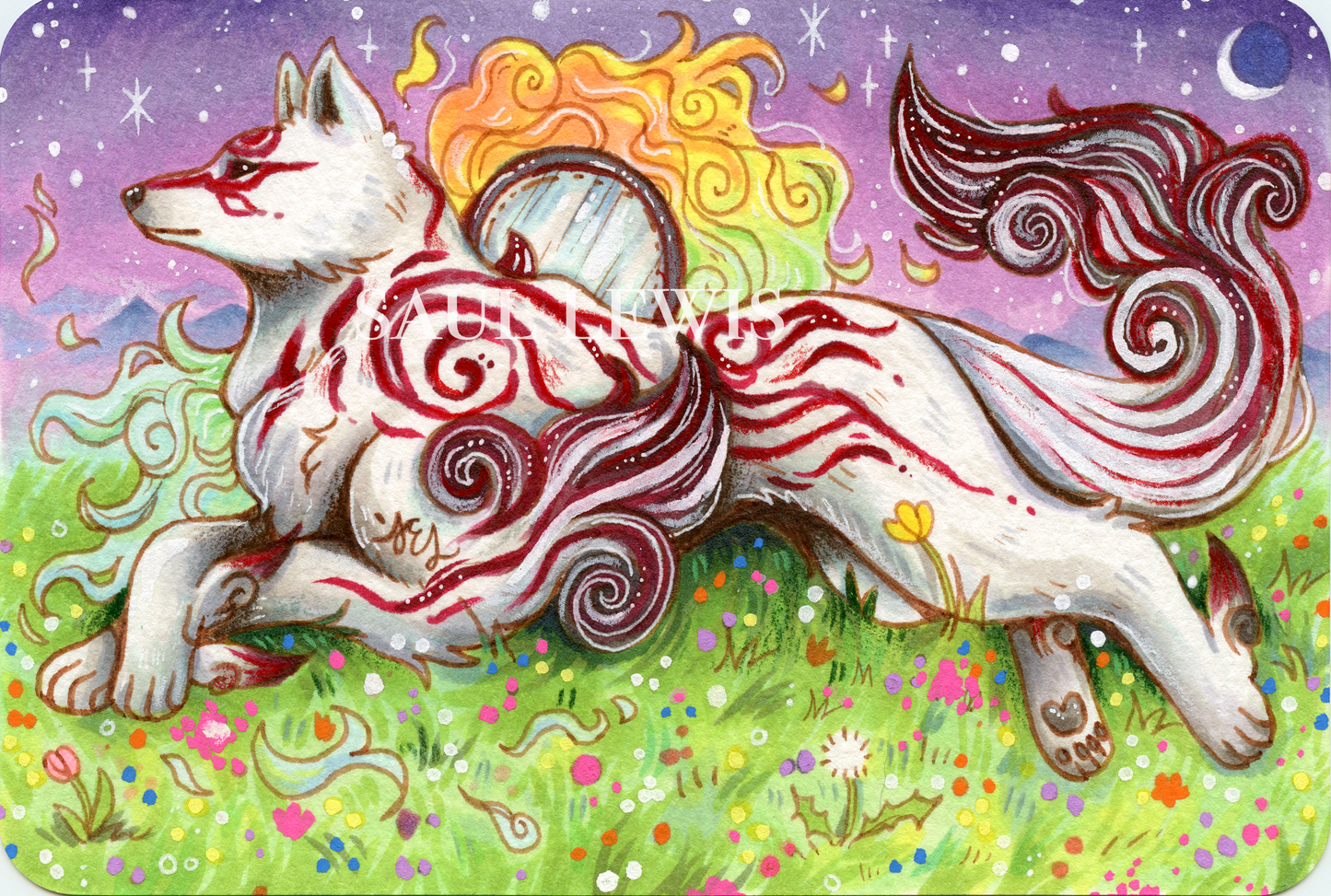 Shiranui ~ Original Mixed Media Drawing