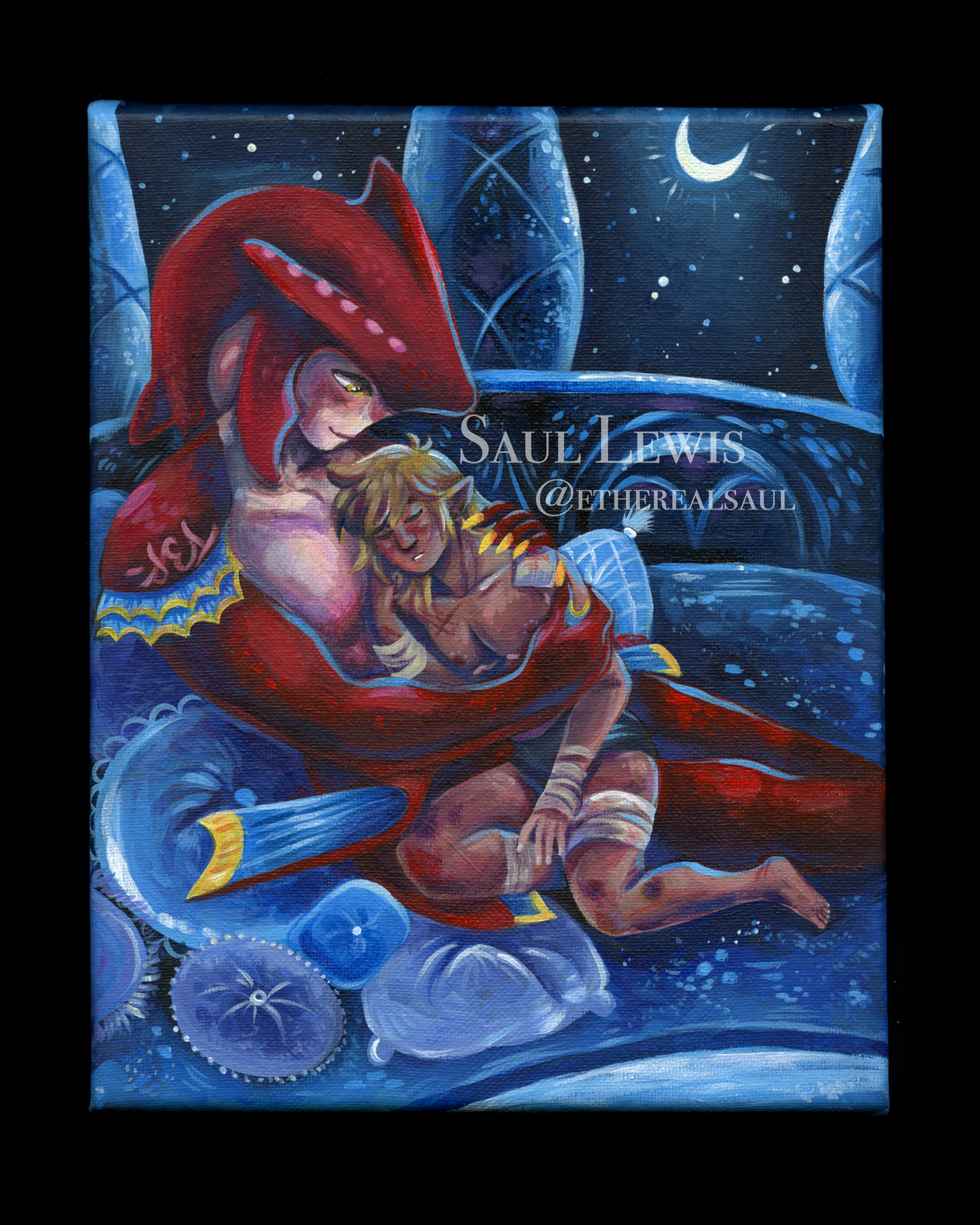 Sidon’s Chambers ~ Original Legend of Zelda Acrylic Painting