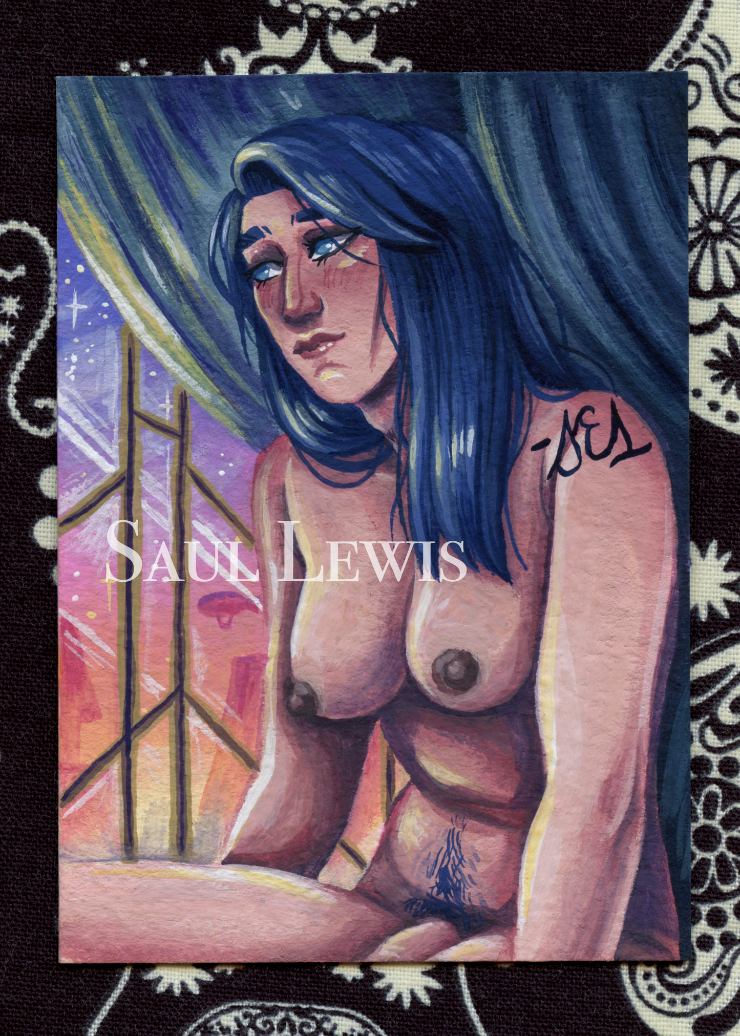 Caitlyn at Dusk - Original Arcane ACEO