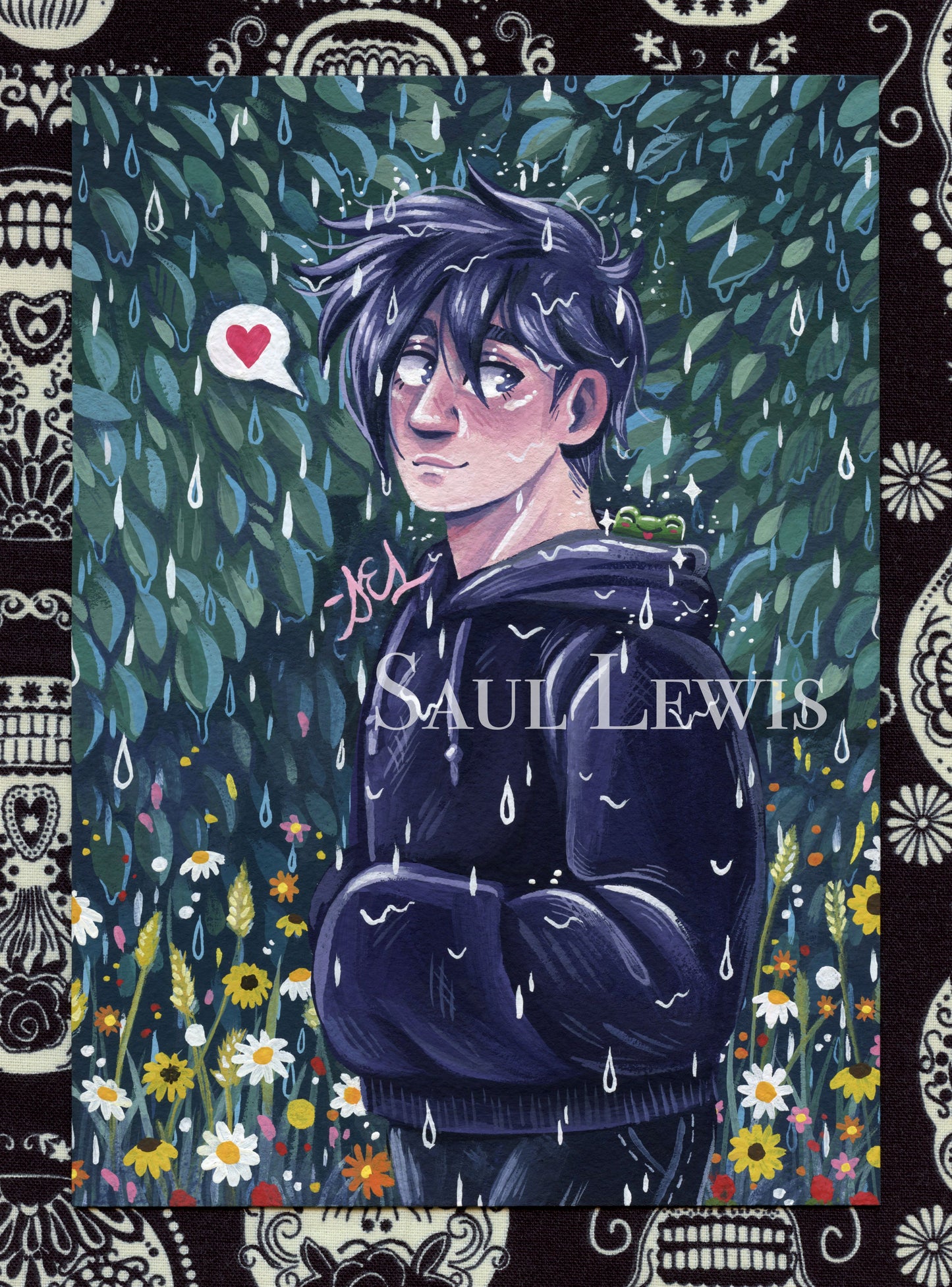 Sebastian & his Frog ~ Stardew Valley Original Painting