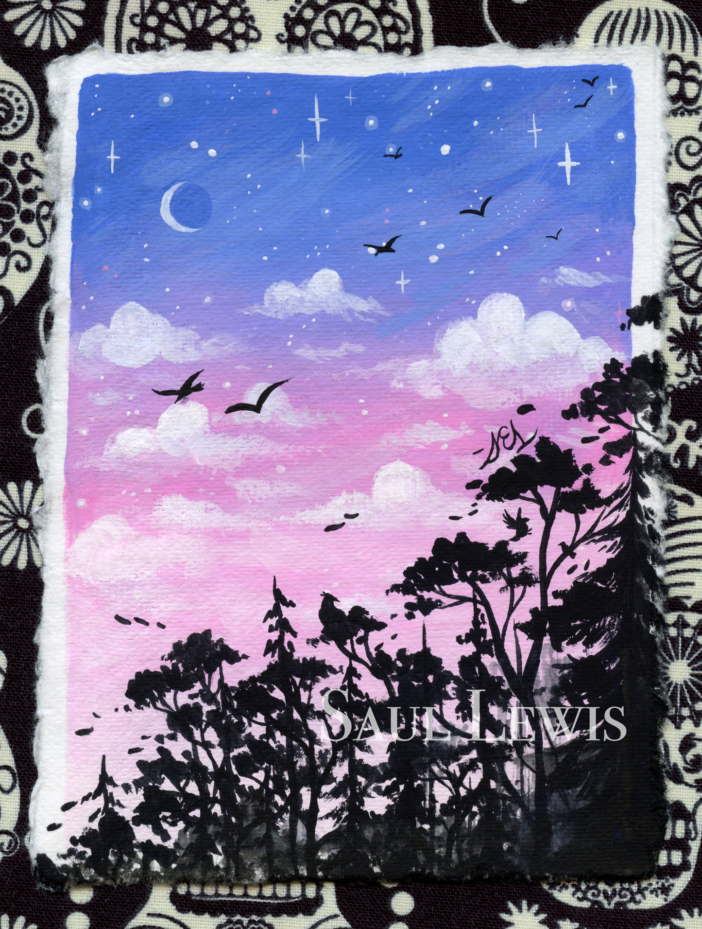 Trans Pride Evening Sky - Original Painting